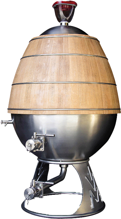 Eggonum la cuve ovoïde en inox et en bois